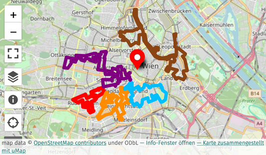 Street Art Hiking Trails Vienna Map