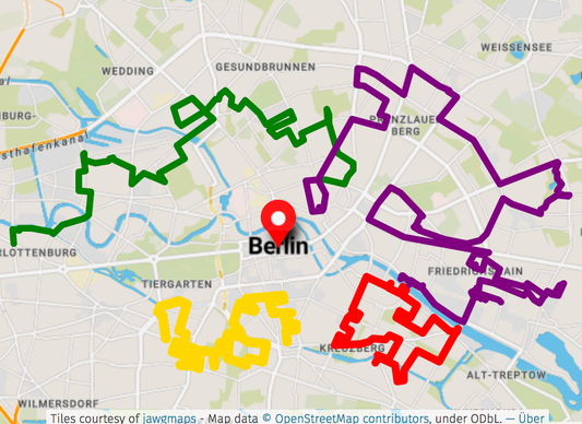 Street Art Wanderwege & Fahrradrouten Berlin | 4 Kunst-Spaziergänge in Berlin zu Fuß oder mit dem Rad erkunden | Street Art Hiking Trails & Bike Routes Berlin